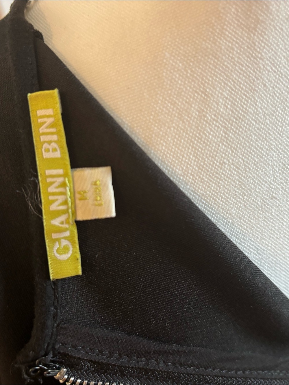 Gianni Bini Black Long-Sleeve A-Line Dress with Stitch Detailing - Picture 3 of 5